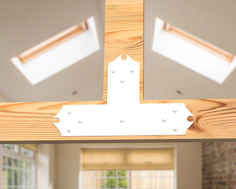 T Bracket - Colonial Style - For 8 Inch Lumber - Wood Post Brackets - construction brackets - brackets for post and beam construction - beam supports - post support - timber frame brackets - barndominium brackets - exposed beam brackets