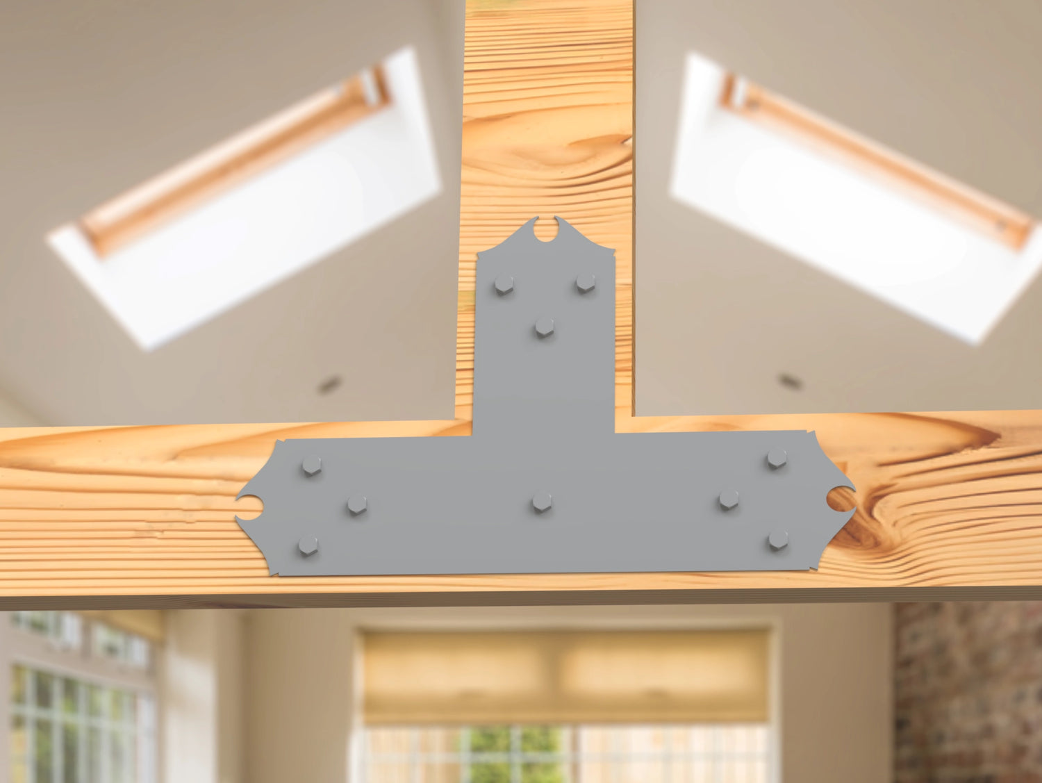 T Bracket - Colonial Style - For 8 Inch Lumber - Wood Post Brackets - construction brackets - brackets for post and beam construction - beam supports - post support - timber frame brackets - barndominium brackets - exposed beam brackets