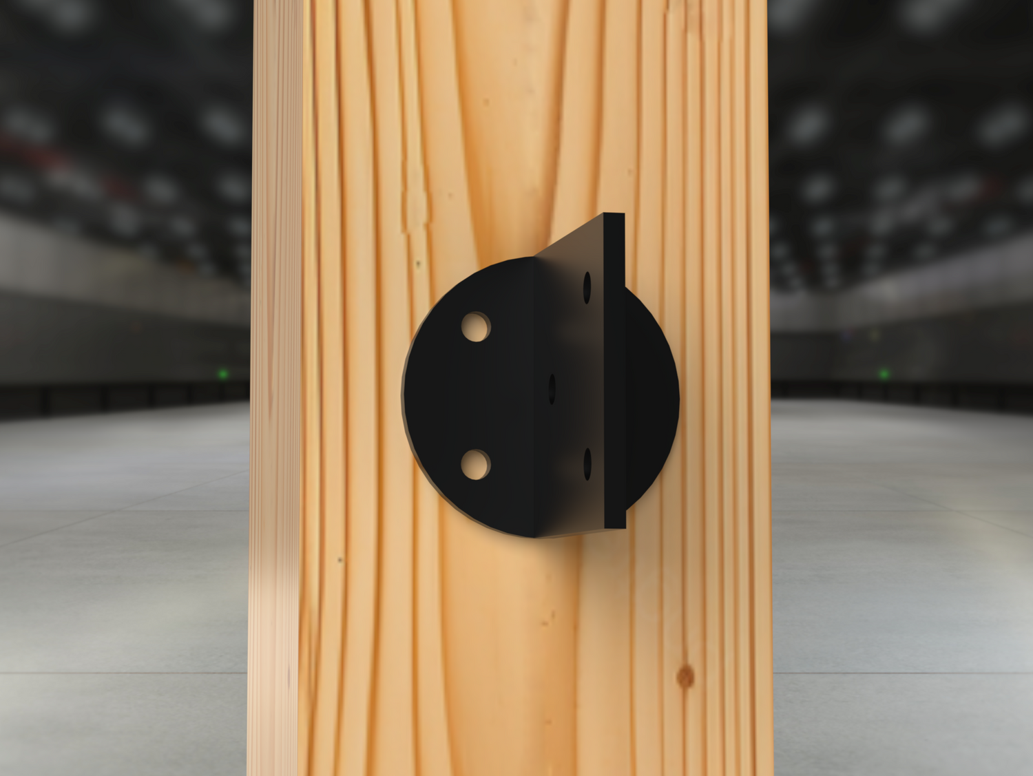 Knife Plate - For Round Beams - Wood Post Brackets - construction brackets - brackets for post and beam construction - beam supports - post support - timber frame brackets - barndominium brackets - exposed beam brackets