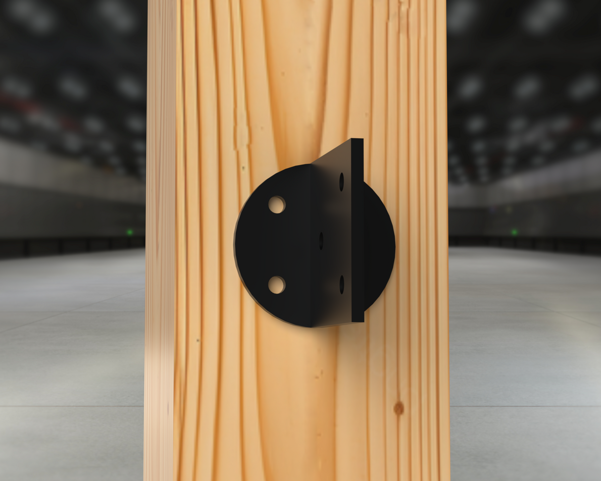 Knife Plate - For Round Beams - Wood Post Brackets - construction brackets - brackets for post and beam construction - beam supports - post support - timber frame brackets - barndominium brackets - exposed beam brackets