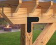 L Bracket - Crowned Style - For 4 Inch Lumber - Wood Post Brackets - construction brackets - brackets for post and beam construction - beam supports - post support - timber frame brackets - barndominium brackets - exposed beam brackets