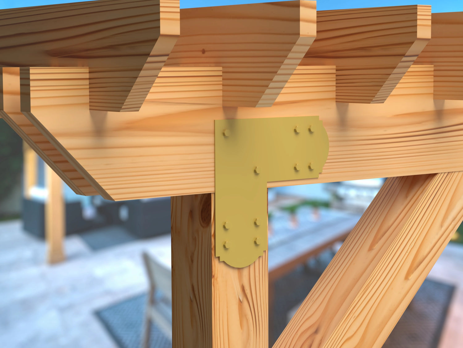 L Bracket - Crowned Style - For 8 Inch Lumber - Wood Post Brackets - construction brackets - brackets for post and beam construction - beam supports - post support - timber frame brackets - barndominium brackets - exposed beam brackets