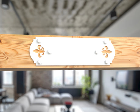 Straight Bracket - Crowned Fleur De Lis - For 8 Inch Lumber - Wood Post Brackets - construction brackets - brackets for post and beam construction - beam supports - post support - timber frame brackets - barndominium brackets - exposed beam brackets