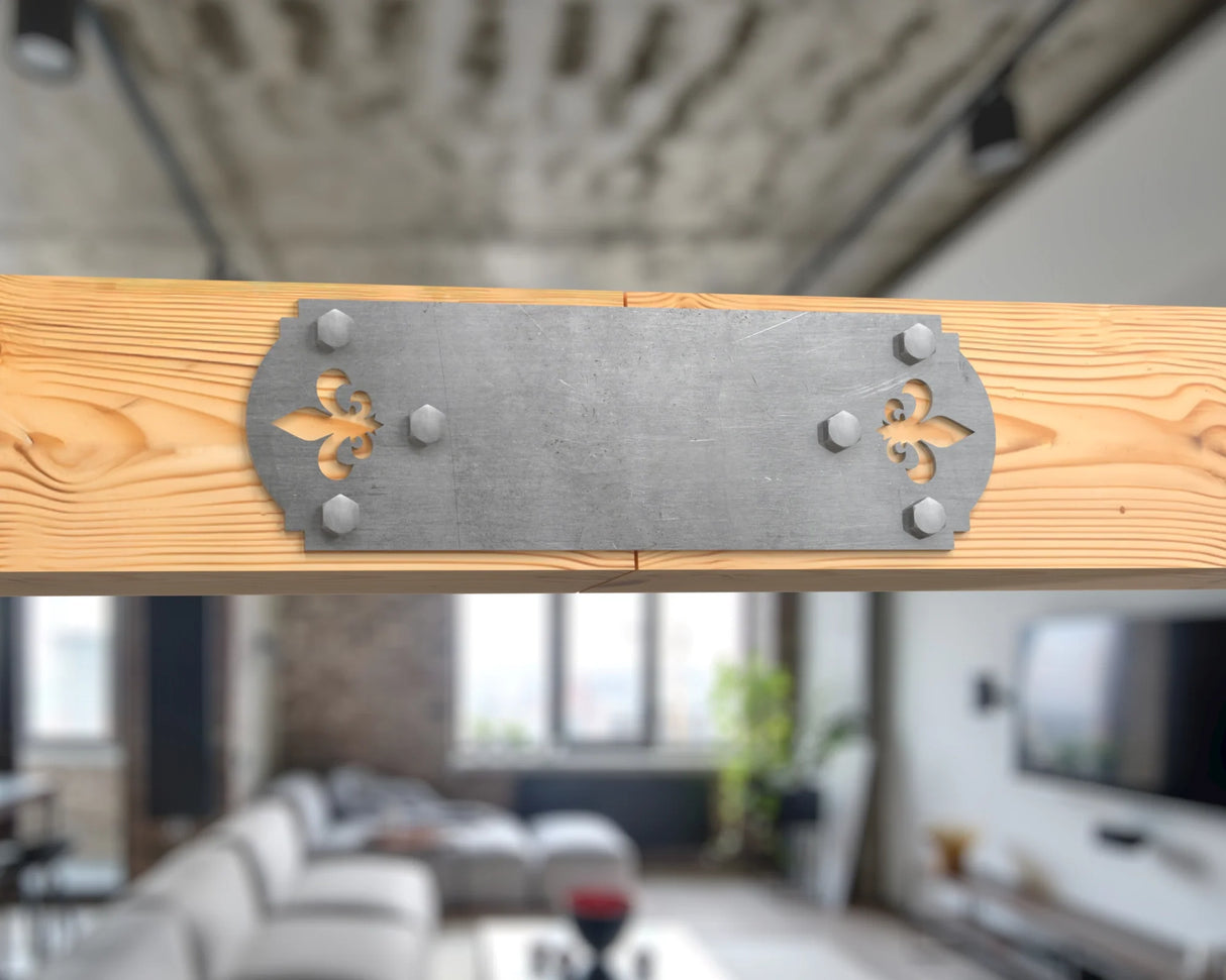 Crowned Fleur De Lis 6x6 Brackets - Madison Iron and Wood