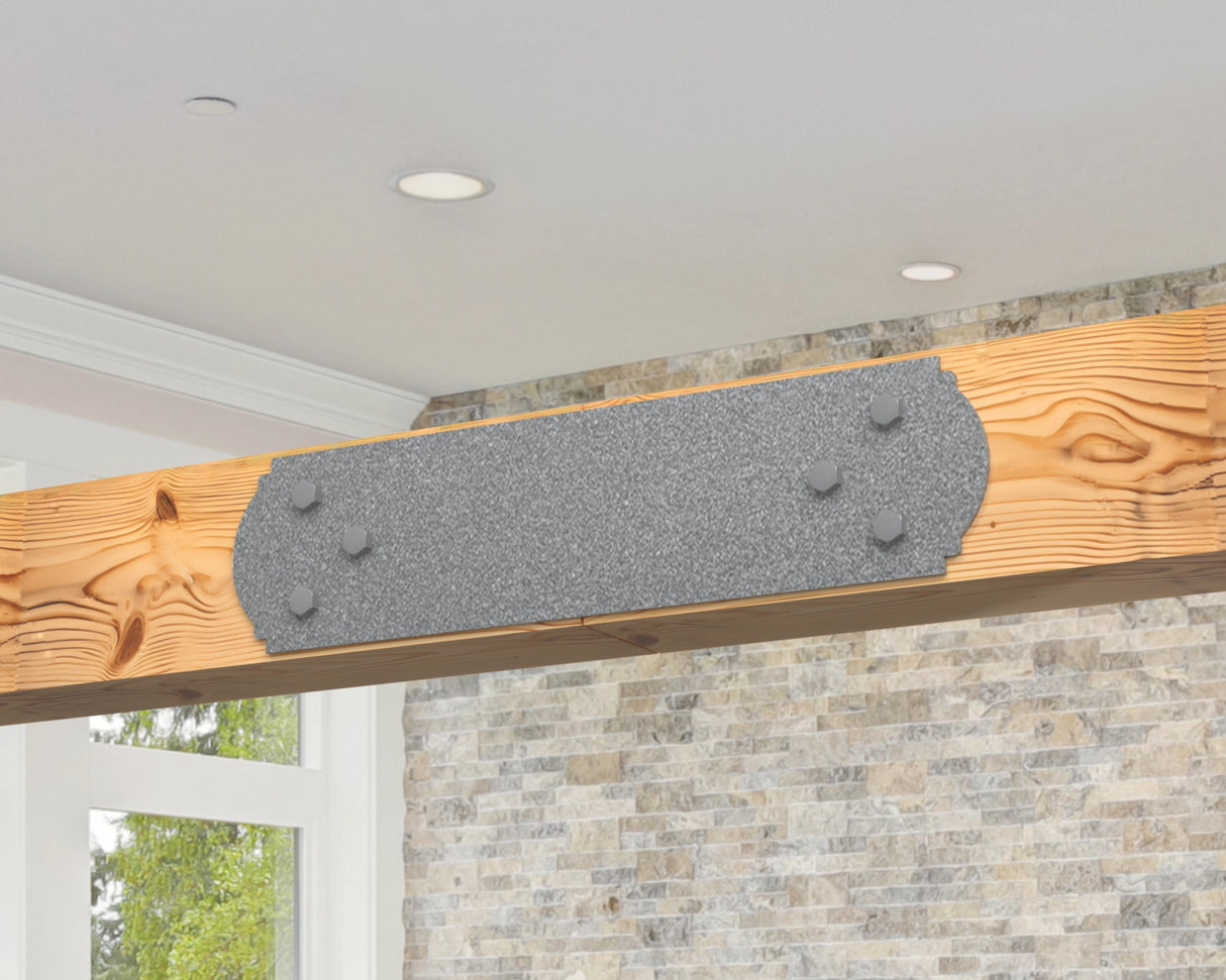 Straight Bracket - Crowned Style - For 4 Inch Lumber - Wood Post Brackets - construction brackets - brackets for post and beam construction - beam supports - post support - timber frame brackets - barndominium brackets - exposed beam brackets