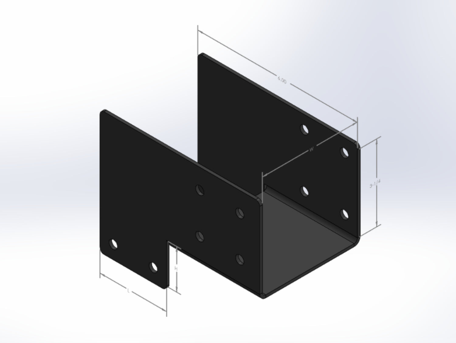 Post to Beam Corner Brace - 8 Inch Beams (PBC7.5) - Wood Post Brackets - construction materials - building supports - beam supports - post supports