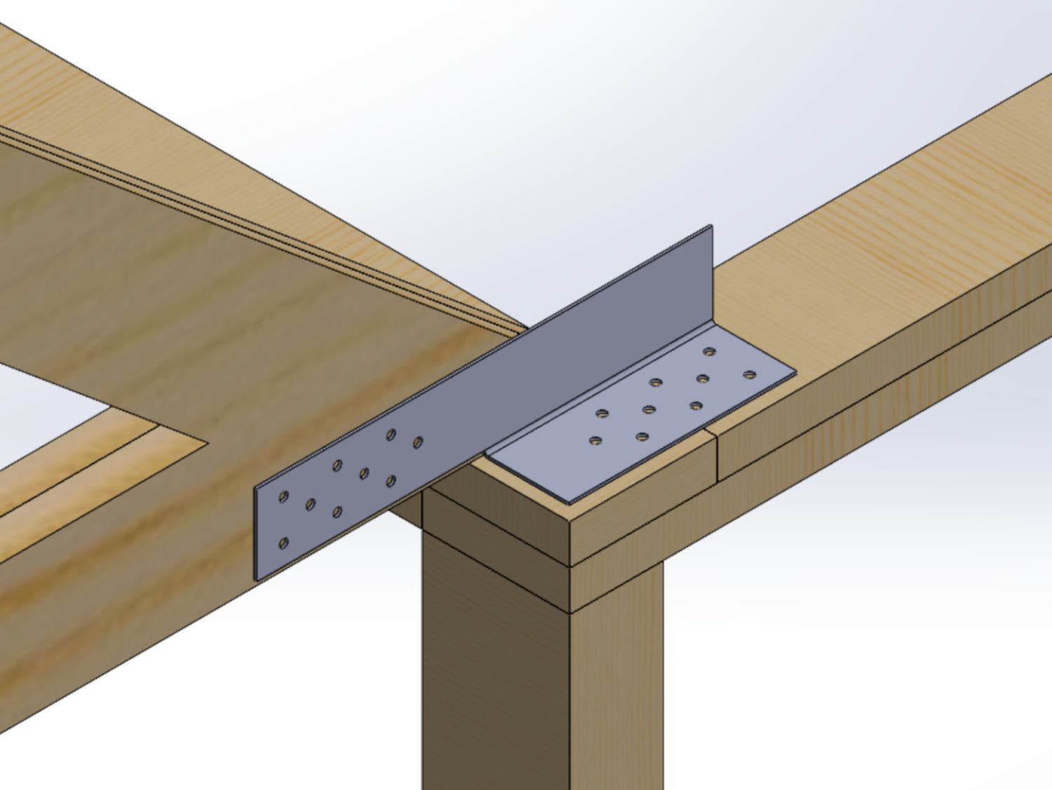 Drag Strut Connector Bracket - DSC17-DSC22 - Wood Post Brackets - construction materials - building supports - beam supports - post supports