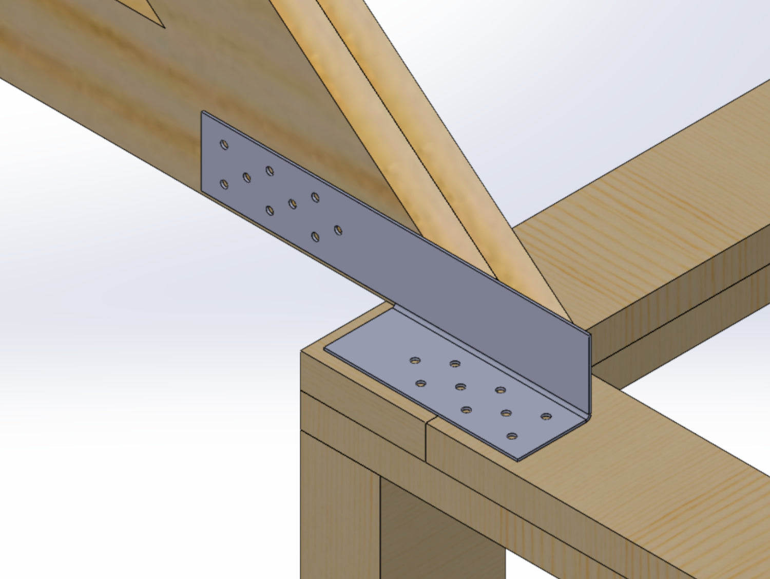 Drag Strut Connector Bracket - DSC17-DSC22 - Wood Post Brackets - construction materials - building supports - beam supports - post supports