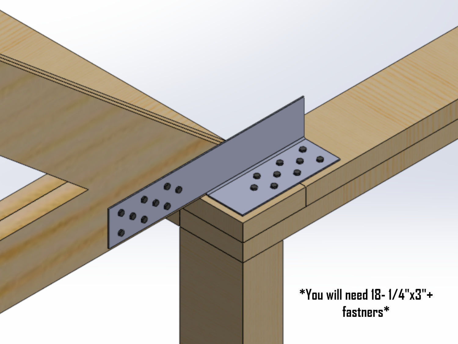 Drag Strut Connector Bracket - DSC17-DSC22 - Wood Post Brackets - construction materials - building supports - beam supports - post supports