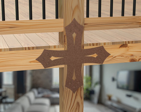 X Bracket - Gothic Style - For 8 Inch Lumber - Wood Post Brackets - construction brackets - brackets for post and beam construction - beam supports - post support - timber frame brackets - barndominium brackets - exposed beam brackets