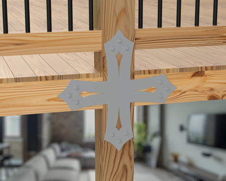X Bracket - Gothic Style - For 8 Inch Lumber - Wood Post Brackets - construction brackets - brackets for post and beam construction - beam supports - post support - timber frame brackets - barndominium brackets - exposed beam brackets