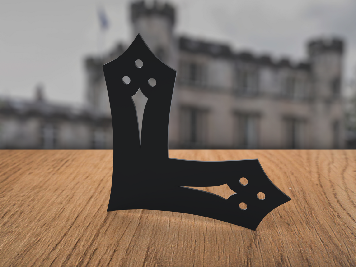 L Bracket - Gothic Style - For 4 Inch Lumber - Wood Post Brackets - construction materials - building supposrts - beam supports - post support - timber frame brackets - wood frame buildings - post frame buildings - barndominium brackets - exposed beam brackets