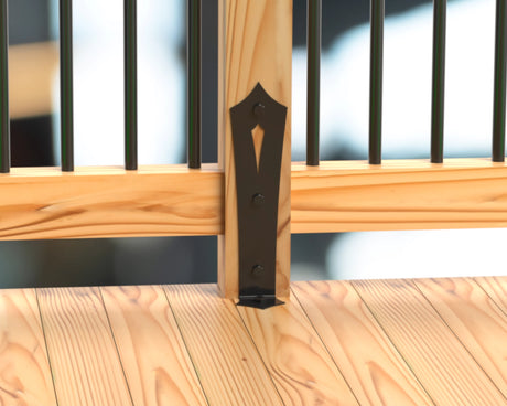 Gothic Universal Post Base Bracket - Wood Post Brackets - construction brackets - brackets for post and beam construction - beam supports - post support - timber frame brackets - barndominium brackets - exposed beam brackets