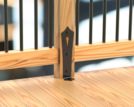 Gothic Universal Post Base Bracket - Wood Post Brackets - construction brackets - brackets for post and beam construction - beam supports - post support - timber frame brackets - barndominium brackets - exposed beam brackets