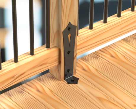 Gothic Universal Post Base Bracket - Wood Post Brackets - construction brackets - brackets for post and beam construction - beam supports - post support - timber frame brackets - barndominium brackets - exposed beam brackets