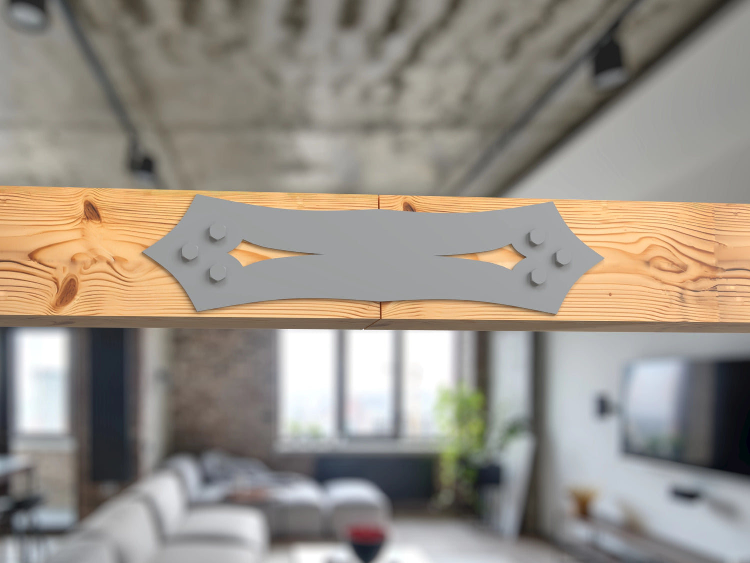 Straight Bracket - Gothic Style - For 8 Inch Lumber - Wood Post Brackets - construction brackets - brackets for post and beam construction - beam supports - post support - timber frame brackets - barndominium brackets - exposed beam brackets