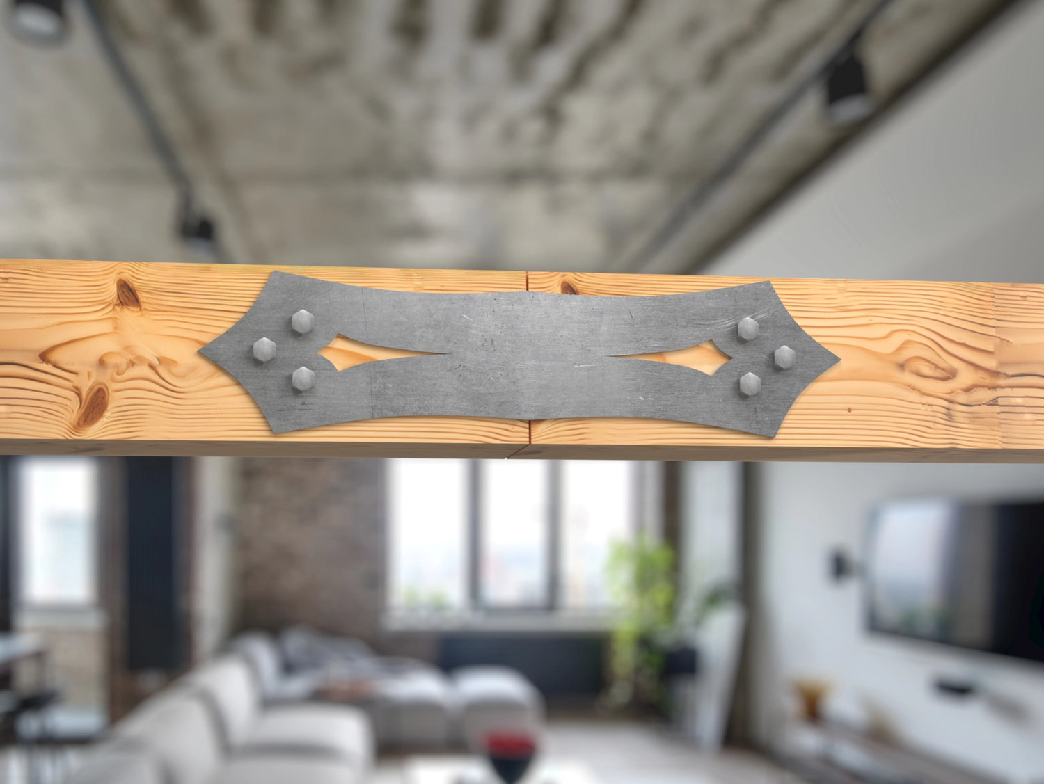 Straight Bracket - Gothic Style - For 8 Inch Lumber - Wood Post Brackets - construction brackets - brackets for post and beam construction - beam supports - post support - timber frame brackets - barndominium brackets - exposed beam brackets