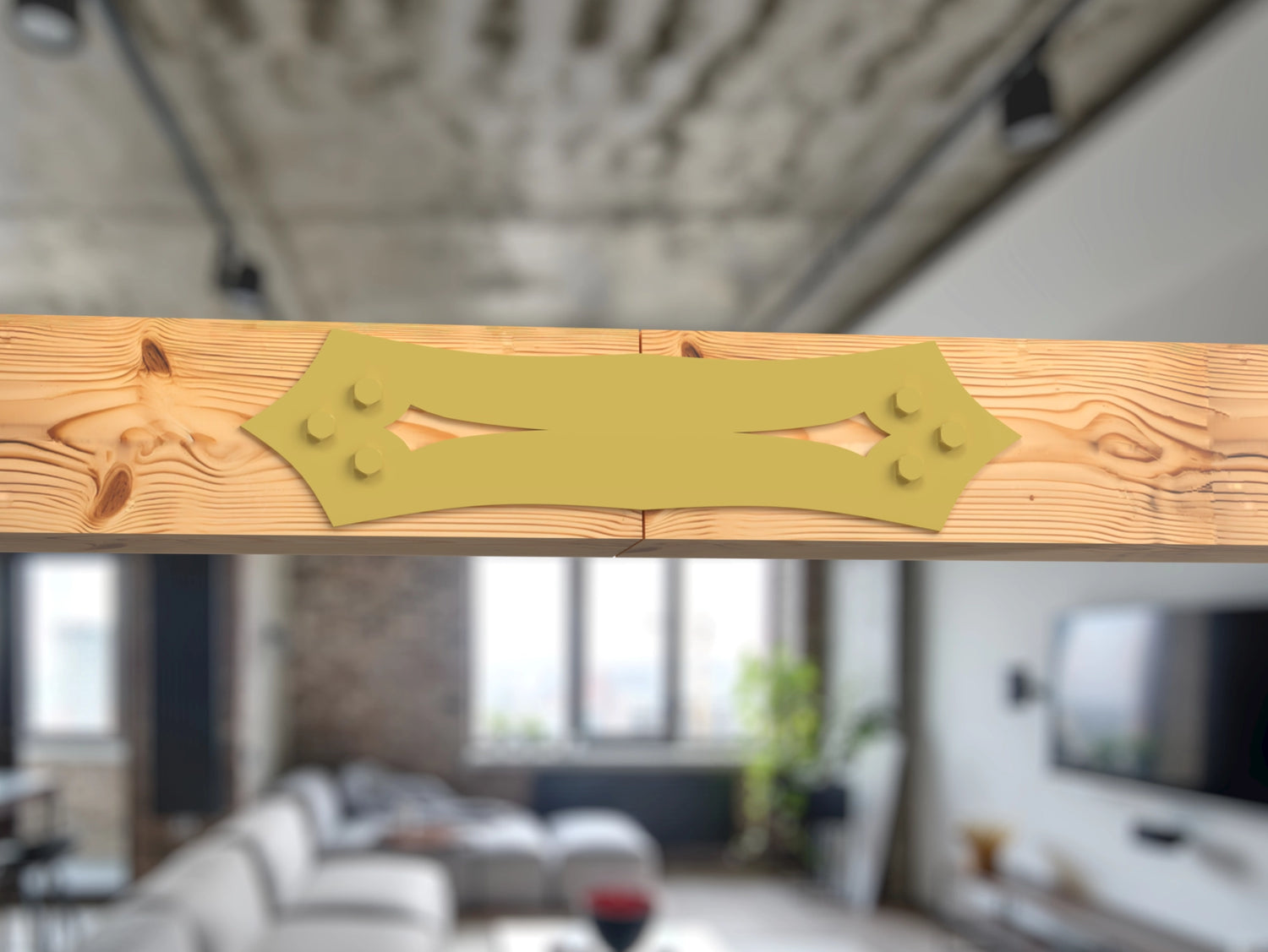 Straight Bracket - Gothic Style - For 8 Inch Lumber - Wood Post Brackets - construction brackets - brackets for post and beam construction - beam supports - post support - timber frame brackets - barndominium brackets - exposed beam brackets