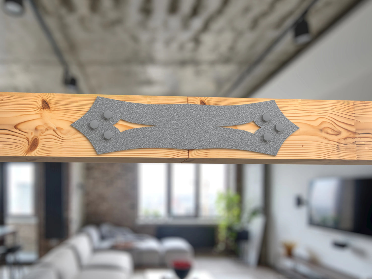 Straight Bracket - Gothic Style - For 8 Inch Lumber - Wood Post Brackets - construction brackets - brackets for post and beam construction - beam supports - post support - timber frame brackets - barndominium brackets - exposed beam brackets