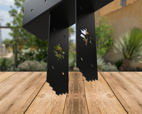 Column to Beam Brace - Aztec Style - Wood Post Brackets - construction materials - building supposrts - beam supports - post support - timber frame brackets - wood frame buildings - post frame buildings - barndominium brackets - exposed beam brackets