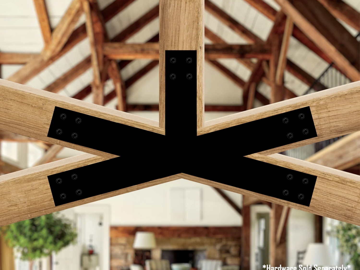 Custom Gable Bracket for Exposed Truss, Angled Base - Wood Post Brackets - construction materials - building supports - beam supports - post supports