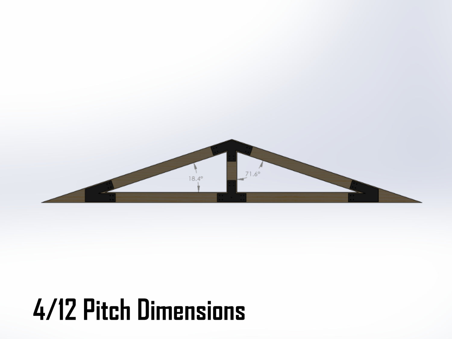 King Truss Bracket Set - Industrial Style - For 8 Inch Lumber - Wood Post Brackets - construction materials - building supports - beam supports - post supports