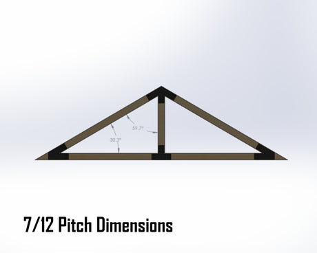 King Truss Bracket Set - Industrial Style - For 8 Inch Lumber - Wood Post Brackets - construction materials - building supports - beam supports - post supports