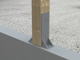 8X8 Post Footer Bracket - PF88 - Wood Post Brackets - construction materials - building supposrts - beam supports - post support - timber frame brackets - wood frame buildings - post frame buildings - barndominium brackets - exposed beam brackets