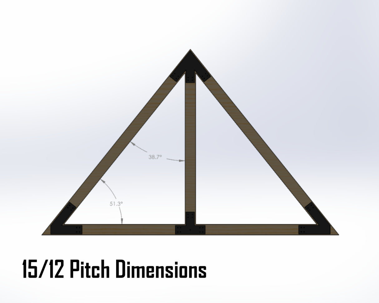 King Truss Bracket Set - Industrial Style - For 8 Inch Lumber - Wood Post Brackets - construction materials - building supports - beam supports - post supports