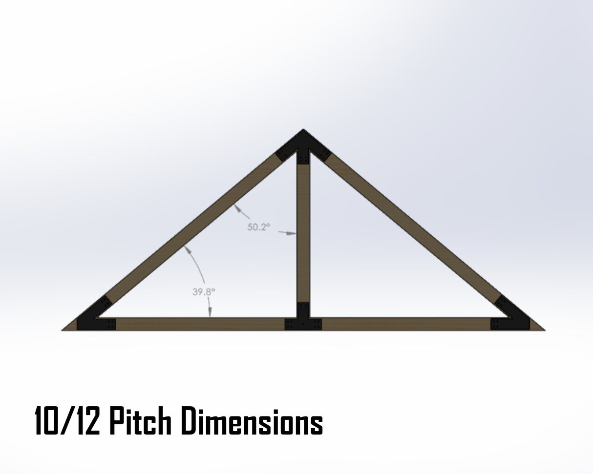 King Truss Bracket Set - Industrial Style - For 8 Inch Lumber - Wood Post Brackets - construction materials - building supports - beam supports - post supports