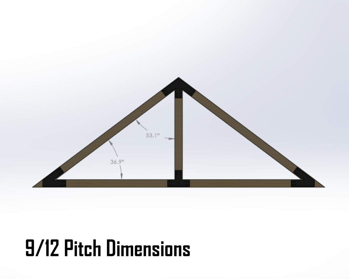 King Truss Bracket Set - Industrial Style - For 8 Inch Lumber - Wood Post Brackets - construction materials - building supports - beam supports - post supports