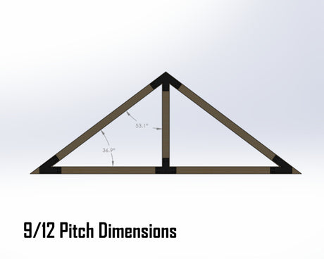 King Truss Bracket Set - Industrial Style - For 8 Inch Lumber - Wood Post Brackets - construction materials - building supports - beam supports - post supports
