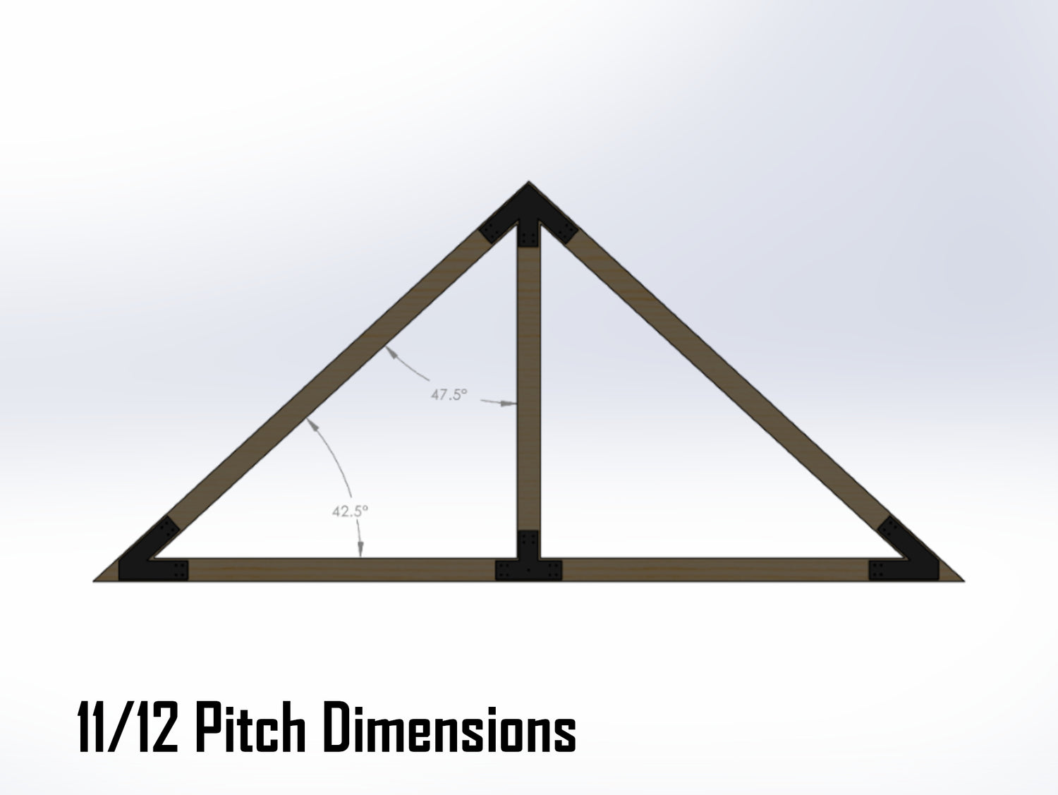 King Truss Bracket Set - Industrial Style - For 8 Inch Lumber - Wood Post Brackets - construction materials - building supports - beam supports - post supports