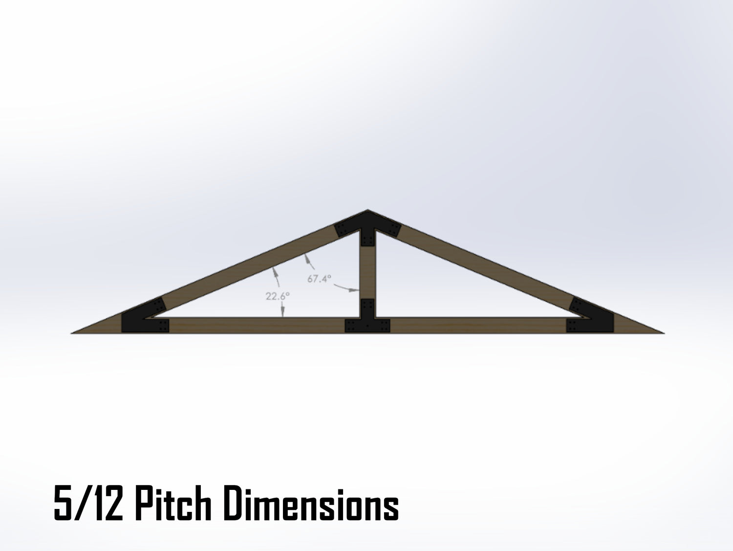 King Truss Bracket Set - Industrial Style - For 8 Inch Lumber - Wood Post Brackets - construction materials - building supports - beam supports - post supports