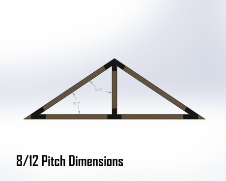 King Truss Bracket Set - Industrial Style - For 8 Inch Lumber - Wood Post Brackets - construction materials - building supports - beam supports - post supports