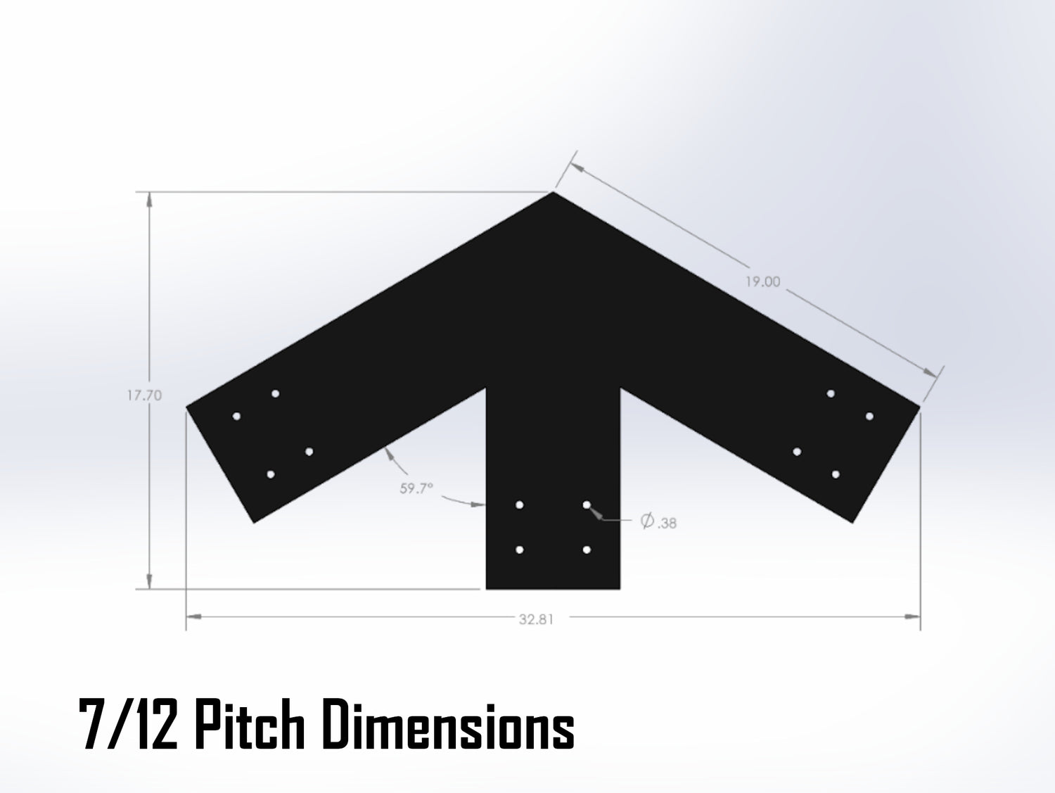 Howe Truss Bracket Set - Industrial Style - For 8 Inch Lumber - Wood Post Brackets - construction materials - building supports - beam supports - post supports