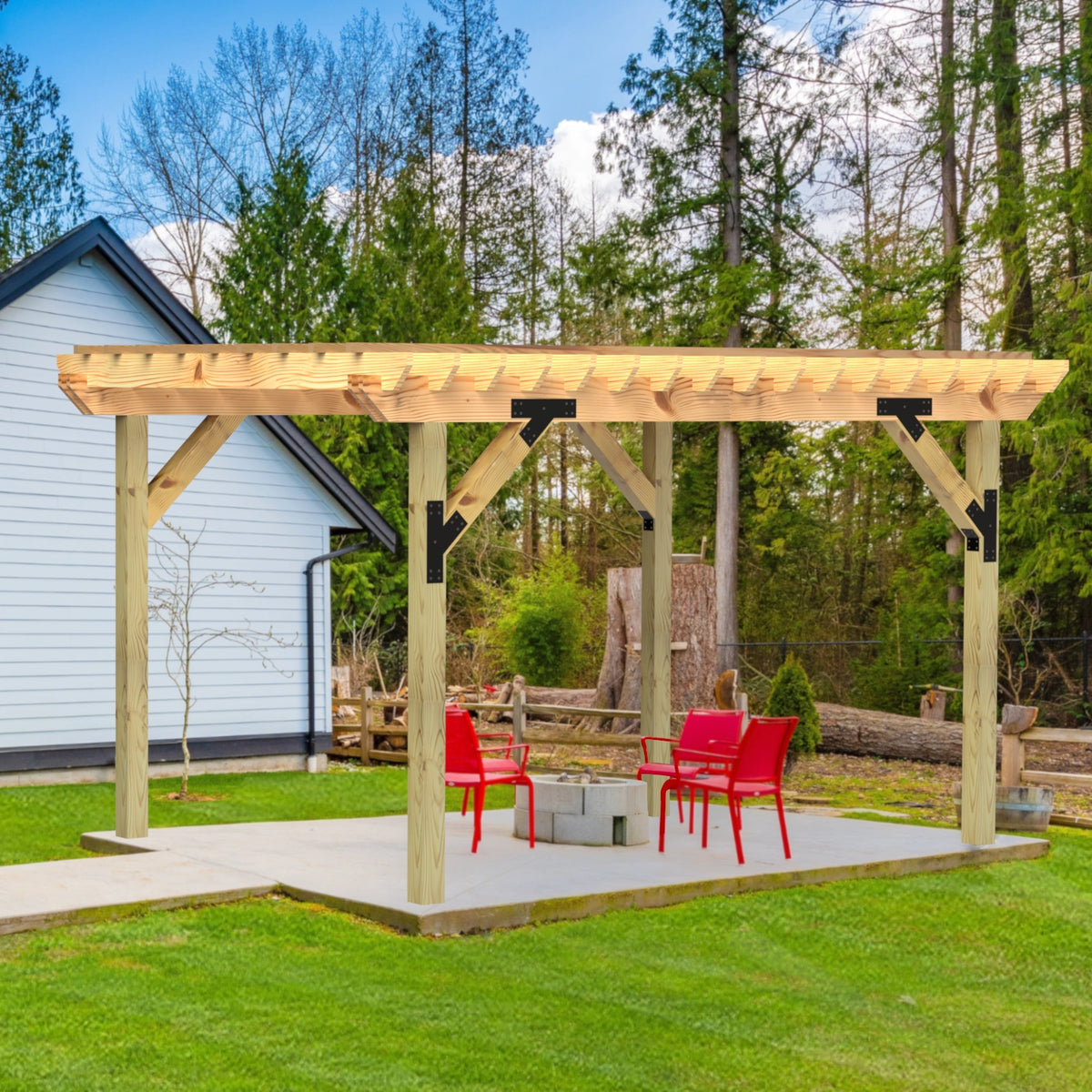 DIY Pergola Bracket Kit with DIY Instruction Guide | Wood Post Brackets