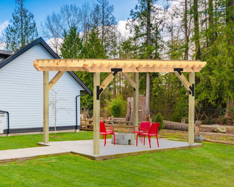DIY Pergola Bracket Kit with DIY Instruction Guide - Wood Post Brackets - construction brackets - brackets for post and beam construction - beam supports - post support - timber frame brackets - barndominium brackets - exposed beam brackets