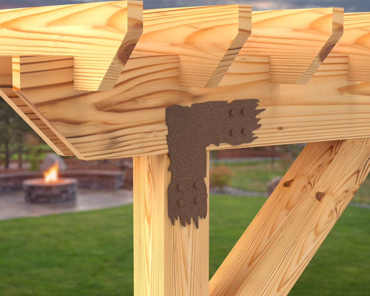 "Rough Wood" Metal Brackets For 4x4 Dimensional Lumber - Madison Iron and Wood