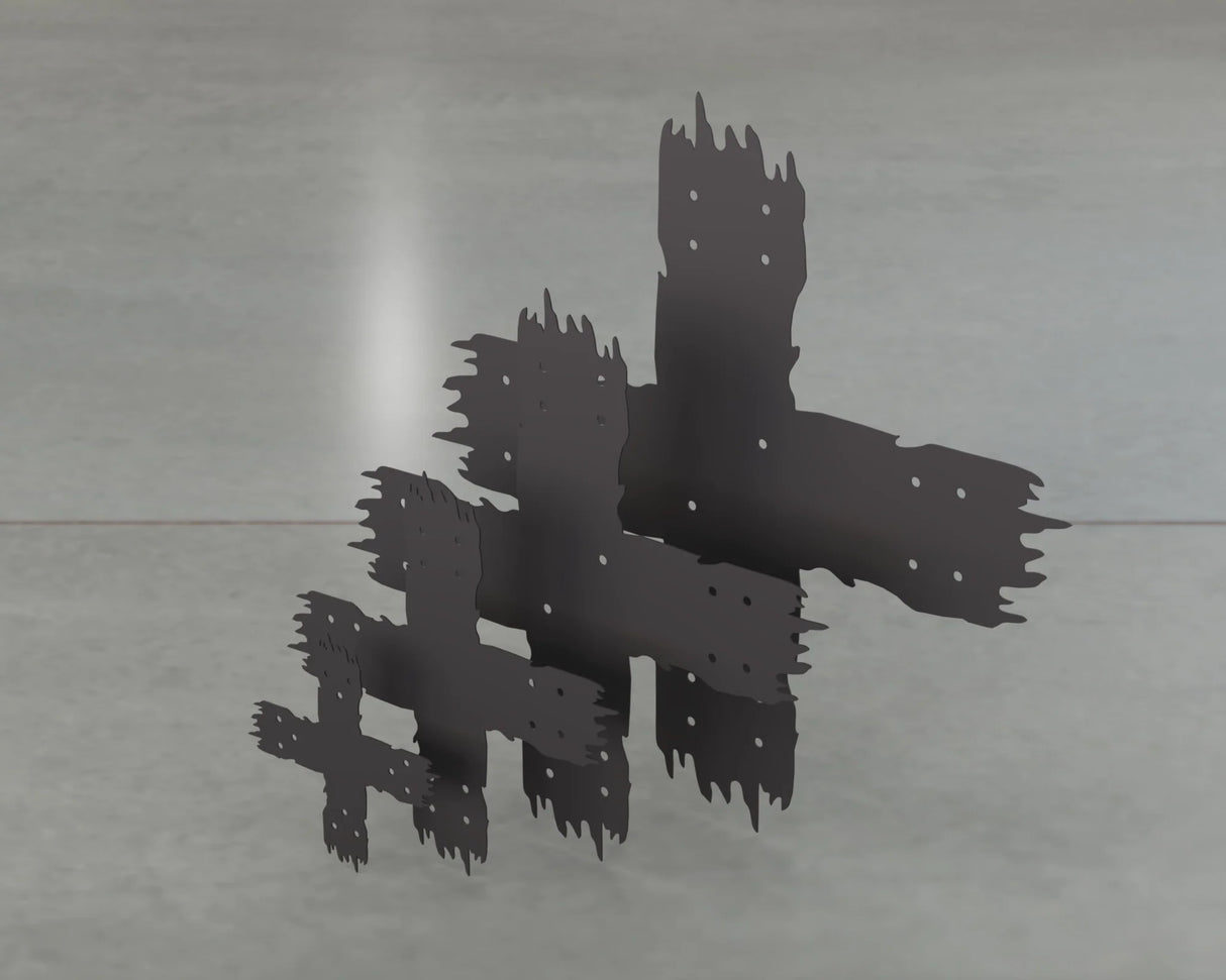 Rough Wood Style X Brackets - Various Sizes - Wood Post Brackets - construction brackets - brackets for post and beam construction - beam supports - post support - timber frame brackets - barndominium brackets - exposed beam brackets