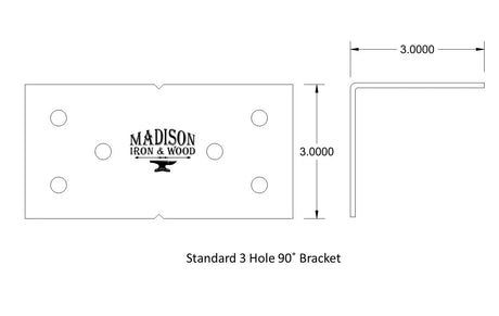 90 degree Bracket for 4" Post - Wood Post Brackets - construction materials - building supports - beam supports - post supports