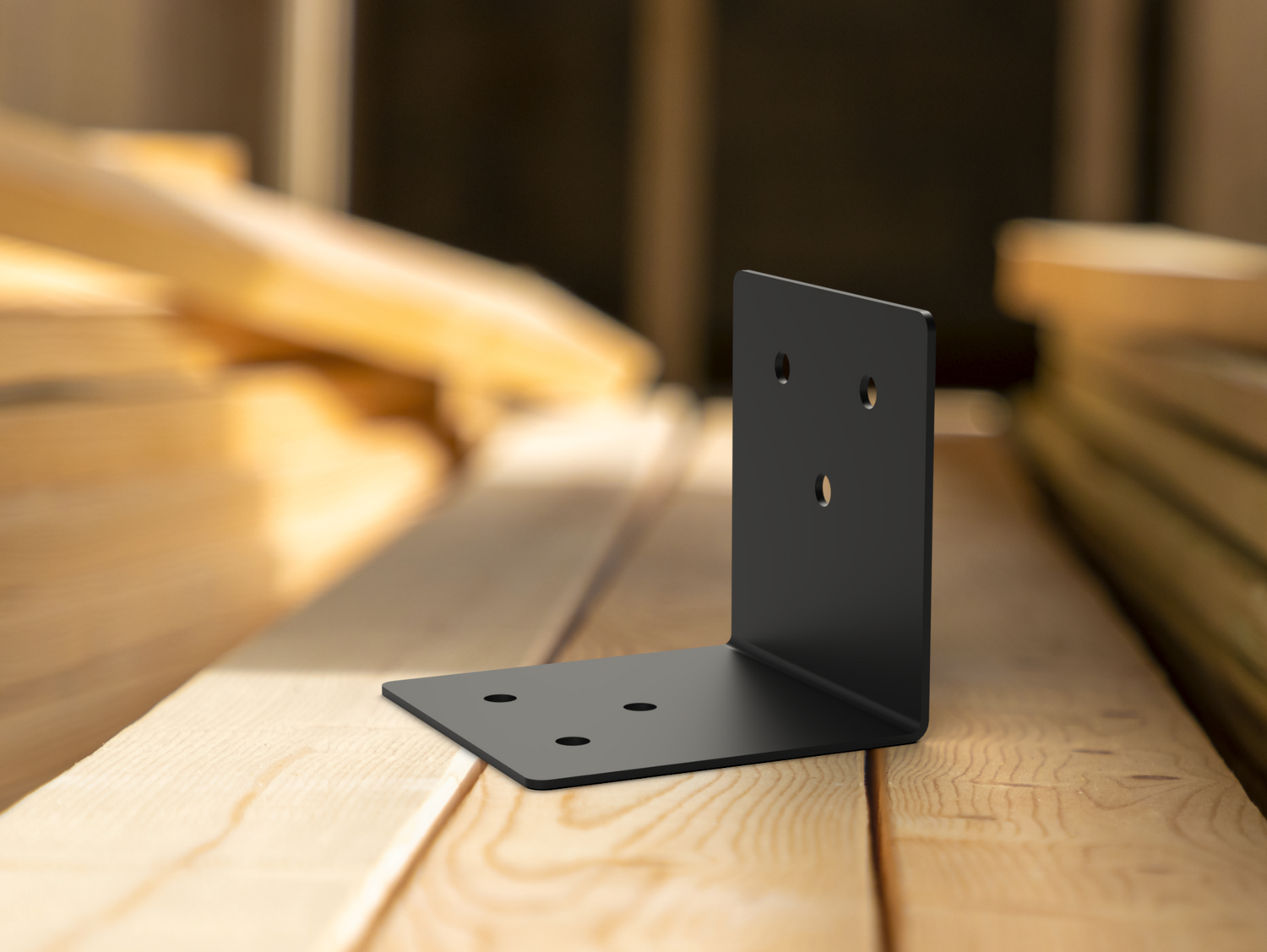 90 Degree Standard Bracket for 4" Post - Wood Post Brackets - construction brackets - brackets for post and beam construction - beam supports - post support - timber frame brackets - barndominium brackets - exposed beam brackets