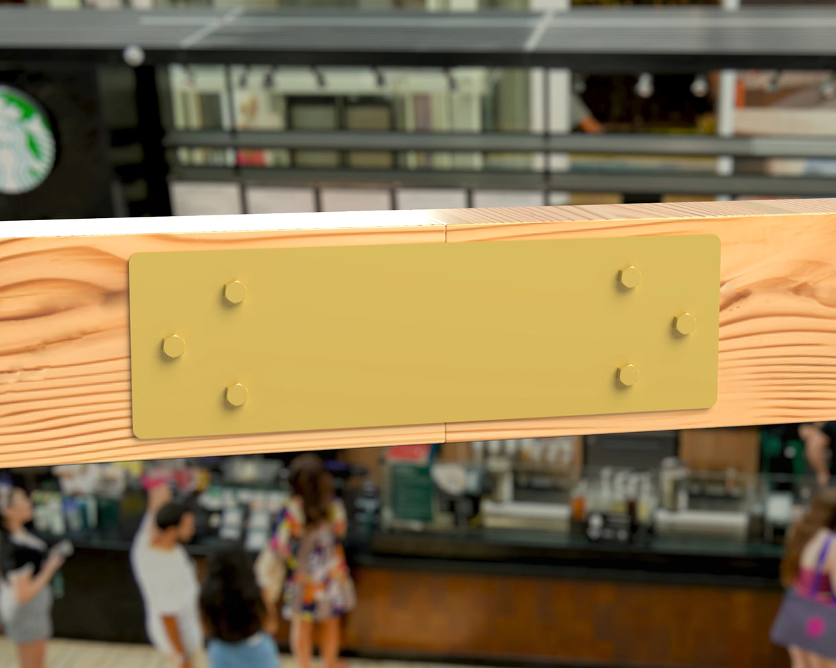 Straight Bracket - Standard Style - For 8 Inch Lumber - Wood Post Brackets - construction brackets - brackets for post and beam construction - beam supports - post support - timber frame brackets - barndominium brackets - exposed beam brackets