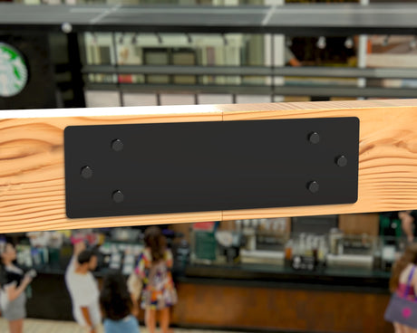 Straight Bracket - Standard Style - For 8 Inch Lumber - Wood Post Brackets - construction brackets - brackets for post and beam construction - beam supports - post support - timber frame brackets - barndominium brackets - exposed beam brackets