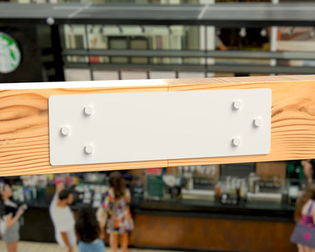 Straight Bracket - Standard Style - For 8 Inch Lumber - Wood Post Brackets - construction brackets - brackets for post and beam construction - beam supports - post support - timber frame brackets - barndominium brackets - exposed beam brackets