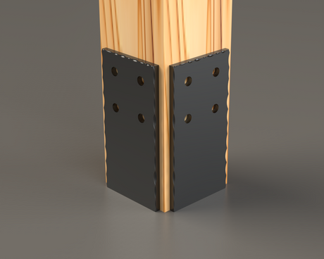 Decorative Post Base Plates (Pack of 2) - Scalloped Industrial Style - Wood Post Brackets - construction brackets - brackets for post and beam construction - beam supports - post support - timber frame brackets - barndominium brackets - exposed beam brackets