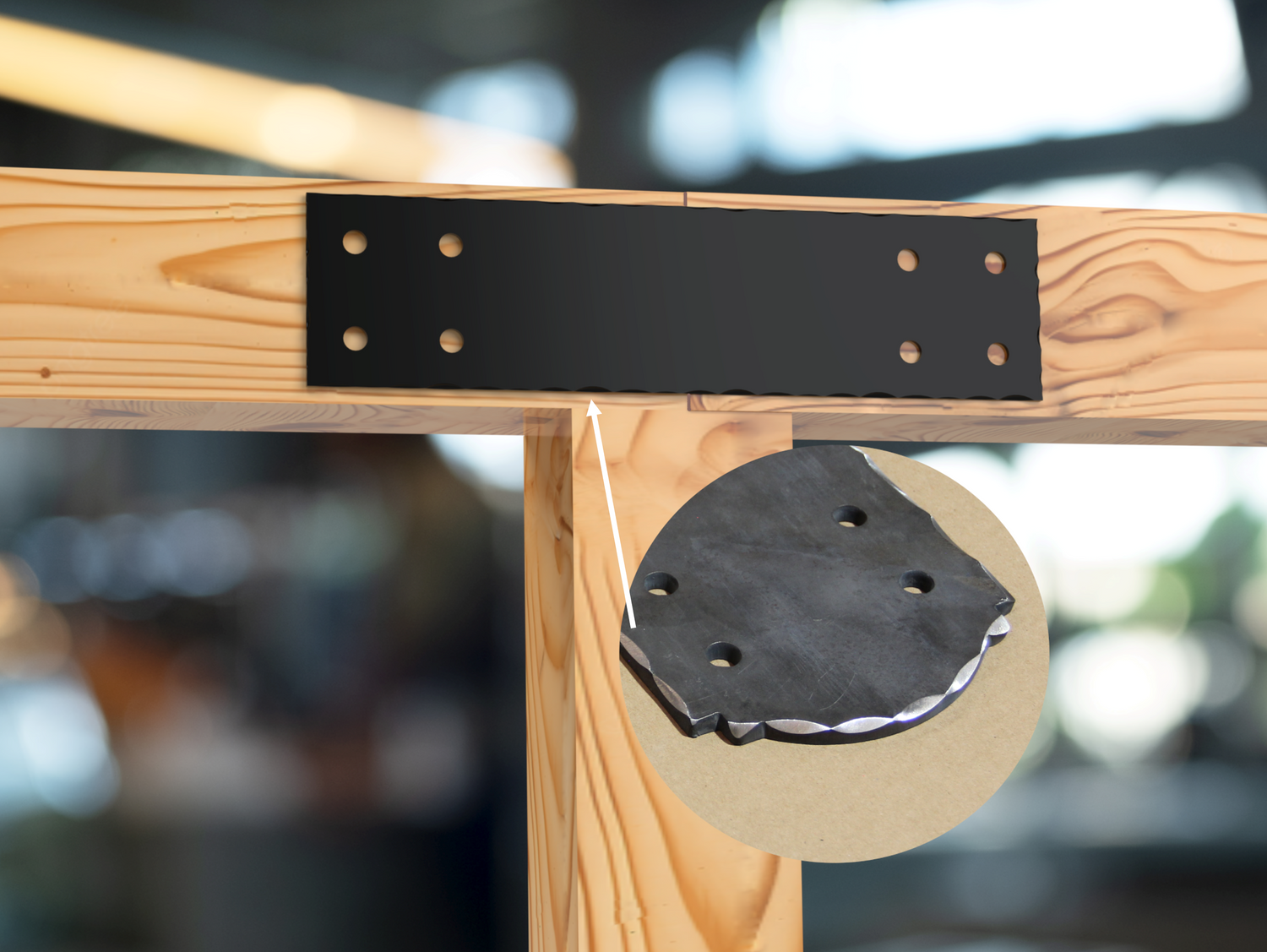 Straight Bracket - Scalloped Edges - 8 Inch Lumber - Wood Post Brackets - construction brackets - brackets for post and beam construction - beam supports - post support - timber frame brackets - barndominium brackets - exposed beam brackets