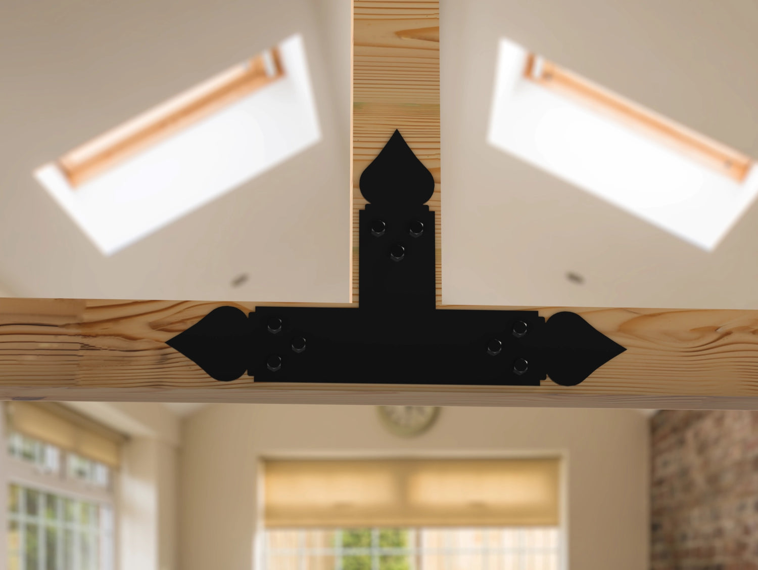 T Bracket - Spade Style - For 6 Inch Lumber - Wood Post Brackets - construction brackets - brackets for post and beam construction - beam supports - post support - timber frame brackets - barndominium brackets - exposed beam brackets