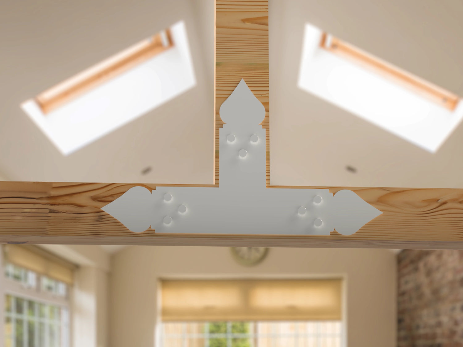 T Bracket - Spade Style - For 6 Inch Lumber - Wood Post Brackets - construction brackets - brackets for post and beam construction - beam supports - post support - timber frame brackets - barndominium brackets - exposed beam brackets
