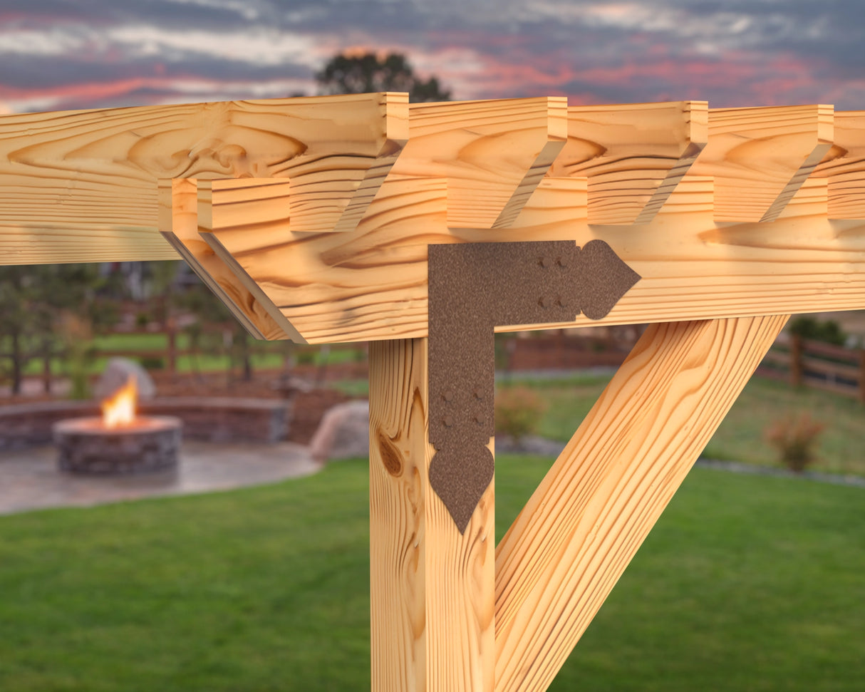 L Bracket - Spade Style - For 8 Inch Lumber - Wood Post Brackets - construction brackets - brackets for post and beam construction - beam supports - post support - timber frame brackets - barndominium brackets - exposed beam brackets